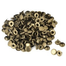 100x Double Cap Rivet Tubular Metal Leather Craft Repairs Studs Punk Decor