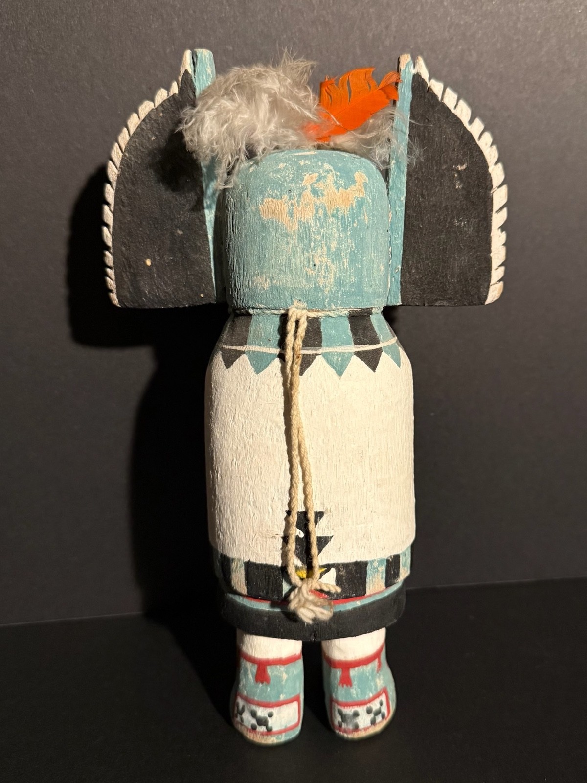 HOPI CROW MOTHER CARVED & PAINTED COTTONWOOD KACHINA DOLL, EXCELLENT CONDITION!