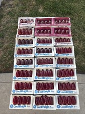 Lot of 96 GE Cool Bright Red Indoor Outdoor Light Bulbs C7 5 Watt Vintage Bulbs
