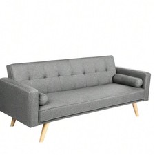 Image of Sofa Bed Faux Leather Sofa Bed Recliner 3 Seater Luxury Budget Modest