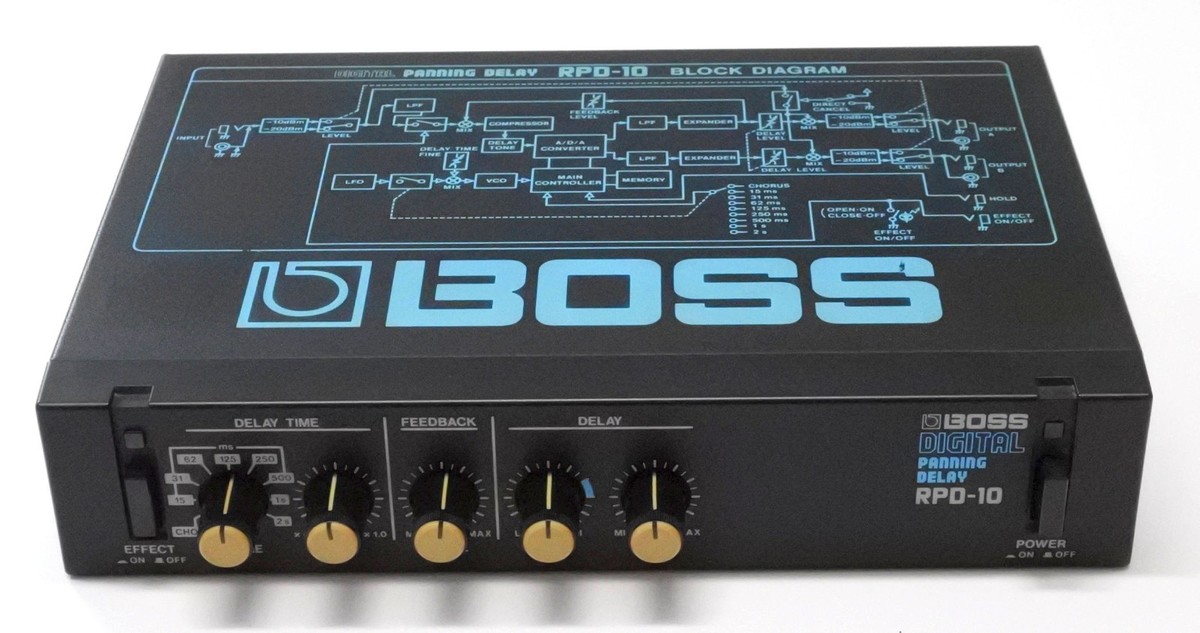 ギター BOSS PANNING DELAY BOSS RPD-10 Panning Delay Micro Rack Guitar Effects Unit MIJ