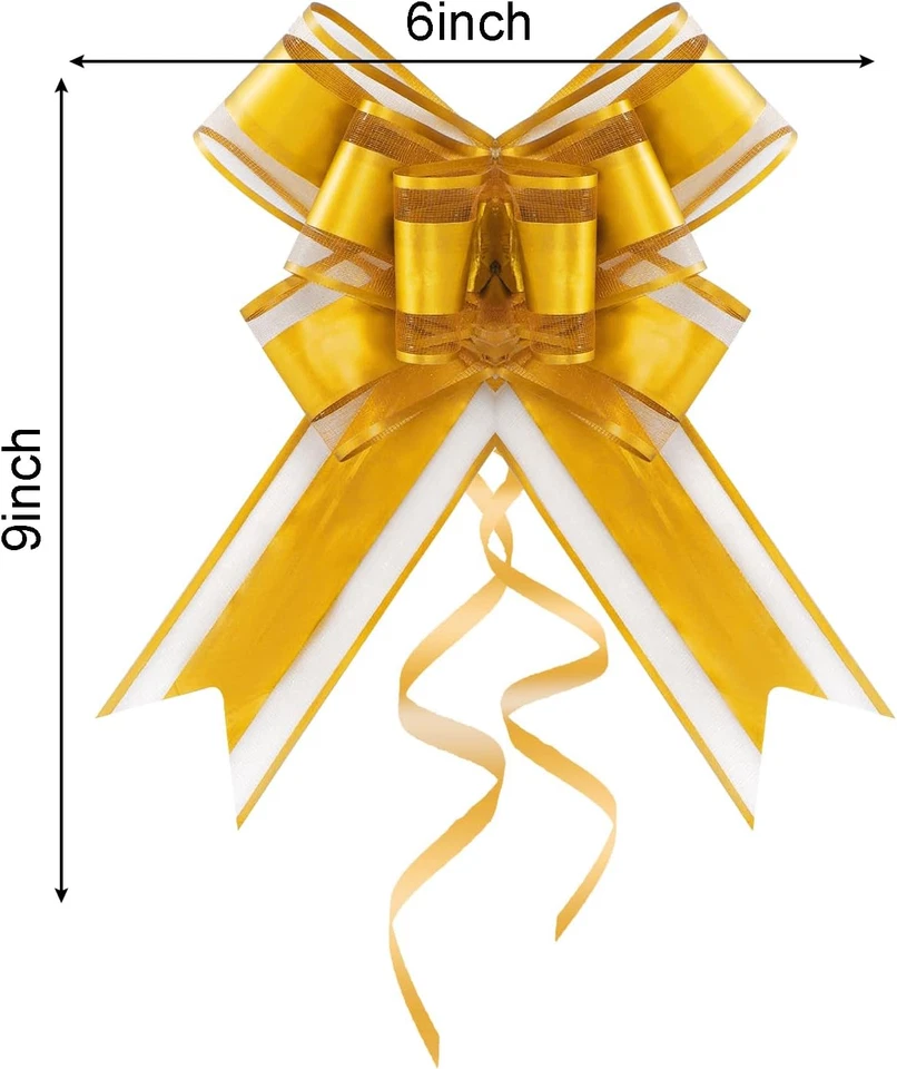 20 PCS Pull Bows Wrapping Bow for Presents Baskets Boxes Flower Large Graduation - Image 2 of 4