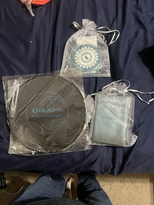 Olight mouse pad, notebook, coaster and patch!