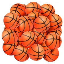 30 Pieces Mini Inflatable Basketballs 4 Inches Small Kids Ball Toys Mini