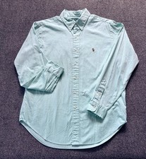Ralph Lauren Classic Fit Button Down Oxford Shirt 16 34/35 Blue Pony Cotton