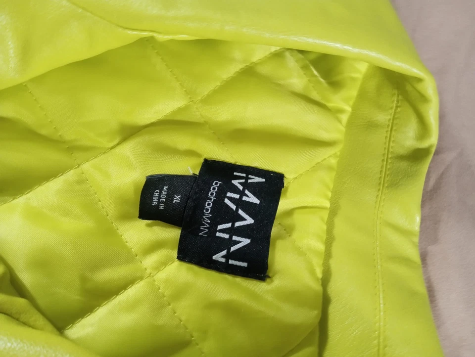 Chaqueta Boohoo Hombre Amarillo Neón Talla XL Foto 3 de 4