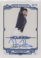 2019 Leaf Trinity Clear Auto Blue 38/45 Hudson Head #CA-HH1 Auto 3b3