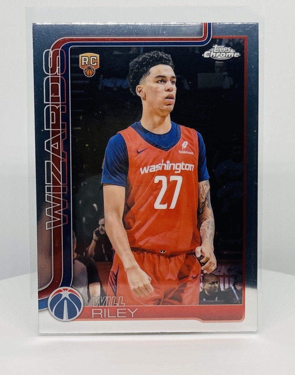 2025-26 Topps Chrome Will Riley RC (Image Variation) #271 Washington Wizards
