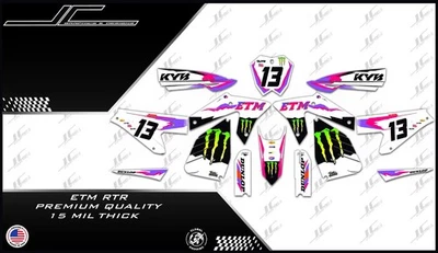 ETM RTR graphics kit decals  THICK AND HIGH GLOSS ..... - Image 1 of 4