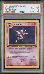 Haunter 21/62 Fossil 1st Edition Pokemon Card