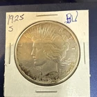 1925-S BU Peace Dollar $1 Silver Coin Business Strike Circulated Uncertified