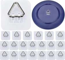 Accencyc Wall Hangers 20 Pack - Vertical Plate Holders, Adhesive Picture Hanger 