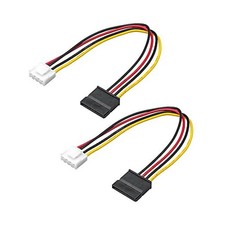 2Pack 4 Pin to SATA Female Hard Drive Power Adapter Cable Compatible with