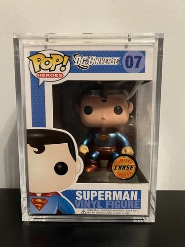 Funko Pop! DC Universe - Superman #07 Metallic Chase w/Armor!! Blue Box