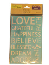 Crafter's Square Flexible Stencil - New - Love...
