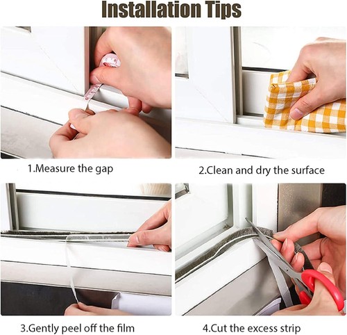 33 Ft Gray Self-Adhesive Soundproofing Weather Stripping for Doors and Windows - Picture 6 of 25