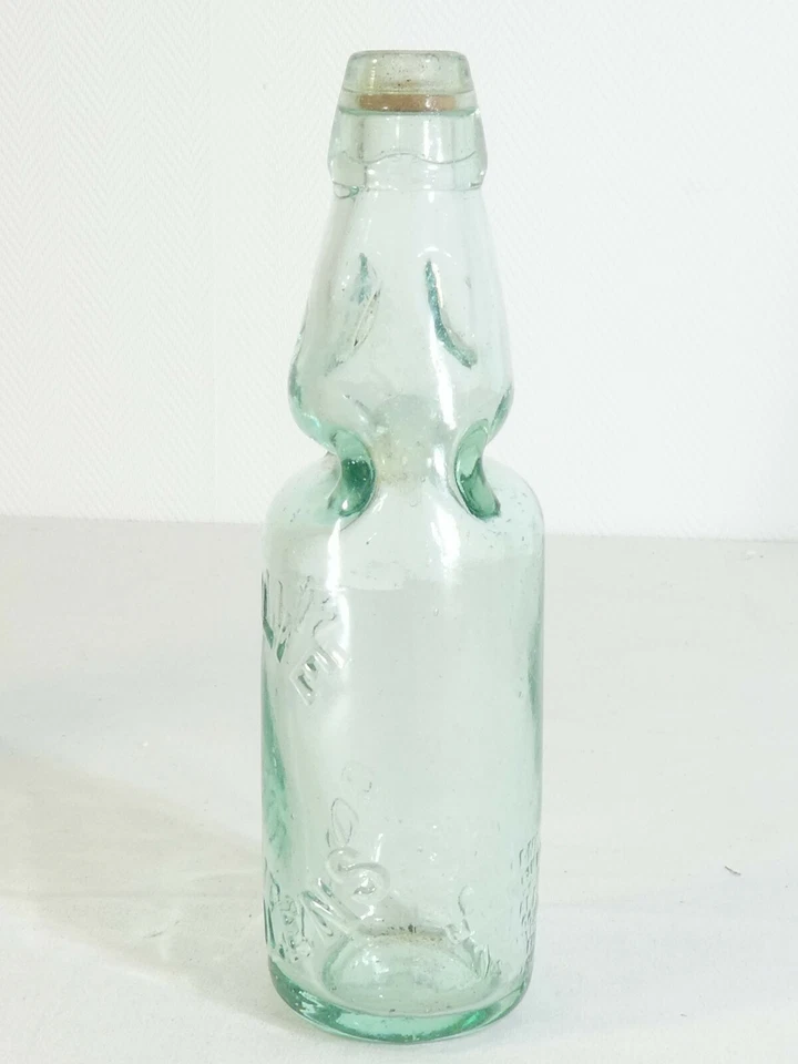 Ancienne bouteille de Limonade a bille verre SOULIE a CONFOLENS en Charente  - Photo 4/4