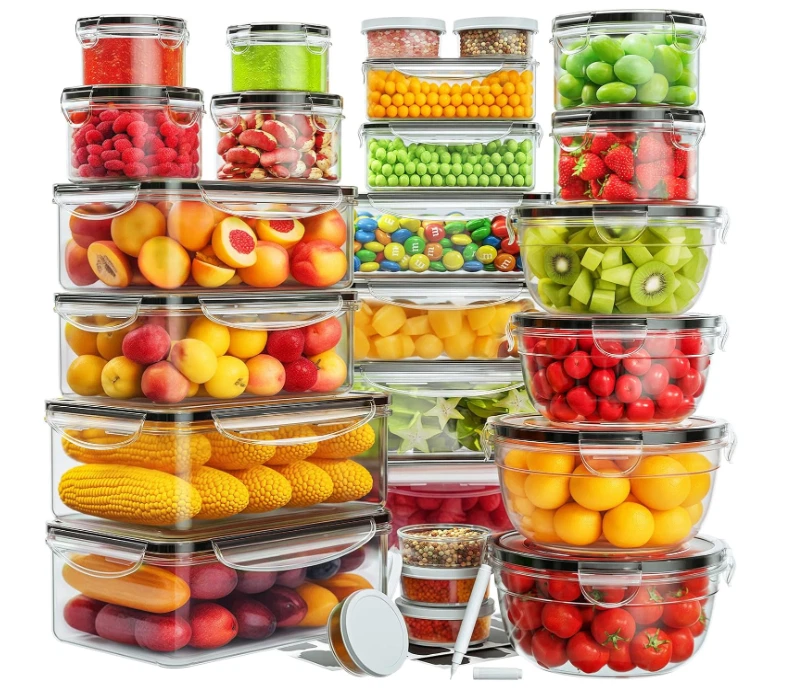 52-PCS Food Storage Containers Set Airtight Lids, BPA-Free, 26 Lids,26 Container
