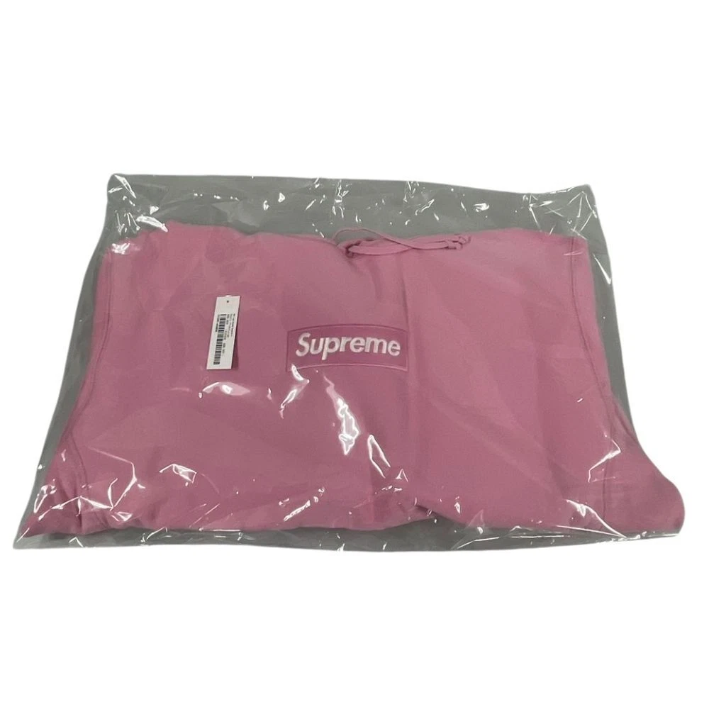 Sweat à capuche SUPREME 24AW boîte logo Parker rose poussiéreux L authentique / 36343