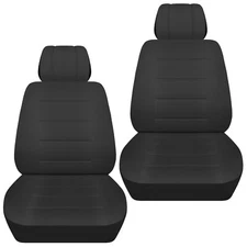 Front set car seat covers fits 2010-2020 Kia Soul     solid charcoal