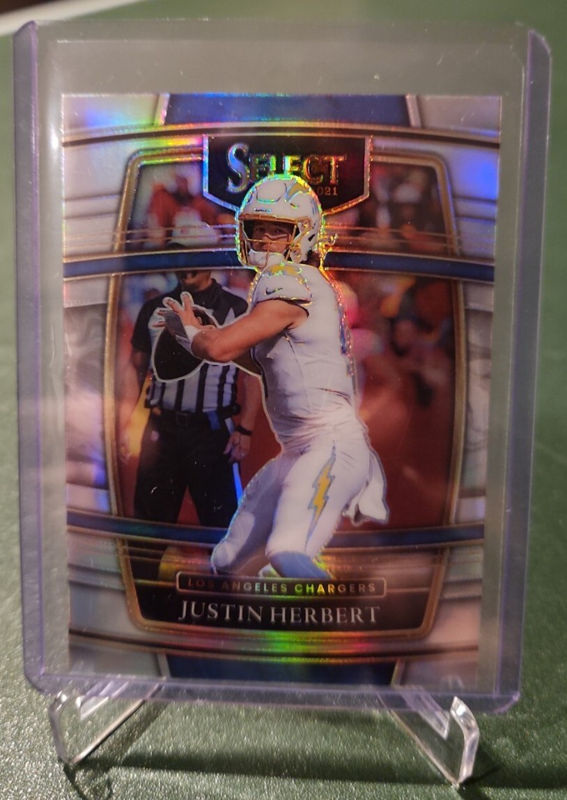 Justin Herbert 2021 Select Silver Prizm Concourse Chargers