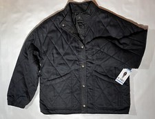 Social Standard By Sanctuary Ladies Black Quilted Twill Jacket Size Lg.  Nwt
