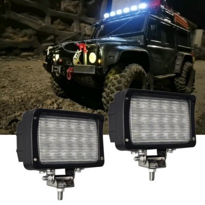 2X LED Arbeitsscheinwerfer KFZ 12V 24V Auto Flutlicht Traktor Scheinwerfer 45W