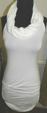 Dress Bodycon Ivory Dulce Carola Cowl Misses size Medium New