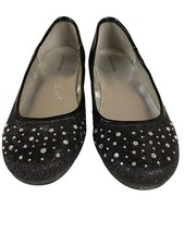 Wonderkids Girl  s Dress Shoes, Size 3M, Black, slipon, jeweled