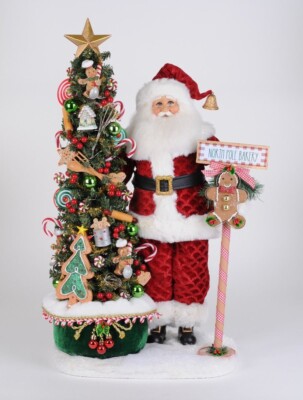 Karen Didion Originals Collectible The Lighted North Pole Bakery Santa Signed