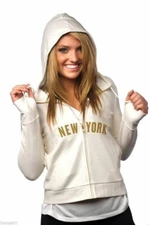 All-Sport Couture Womens NFL New York Giants Play Action Cream Hoodie NWT XS-2XL