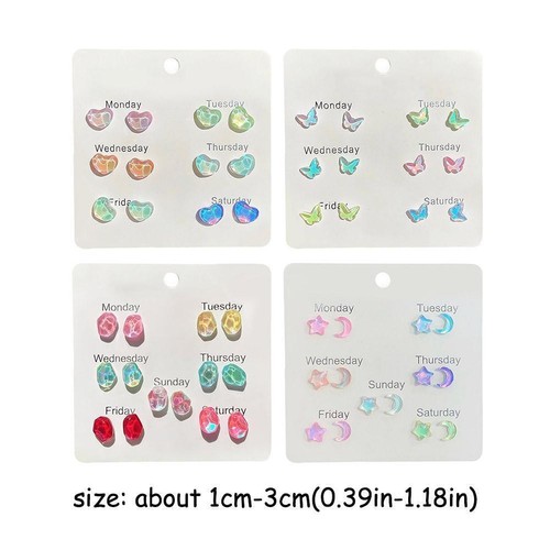 Summer Colorful Small Stone Earrings For Women, Sweet Design Style, Fresh J2M2 - Picture 24 of 28