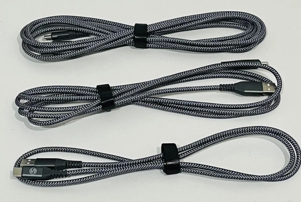 USB Type C Charging Cable 3 pack 10, 6 and 3 ft for  Samsung Galaxy, Note, Moto, - Image 2 of 2