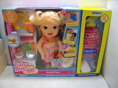 baby alive super snackin sara blonde
