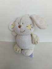 Mamas & Papas white dog rattle