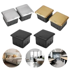 2PCS Hidden Sockets Floor Electrical Outlet Pop Up Socket Box Power 4000W USB 