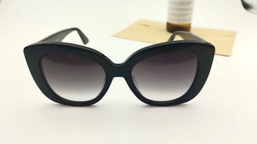 Authentic New Gucci Women Sunglasses Oversized Black Cat Eye GG0327S Gray Lens