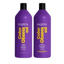 Matrix Total Results - COLOR OBSESSED Shampoo & Conditioner Set 33.8 OZ Liter