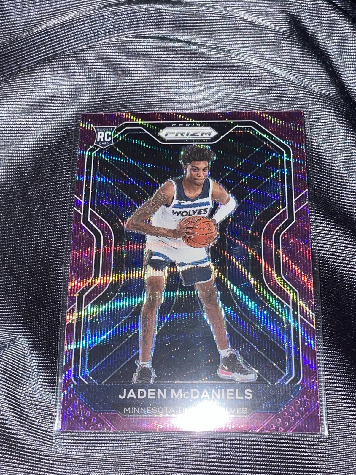 Jaden Mcdaniels 2020-21 Panini Prizm #277 Rookie Purple Wave Prizm