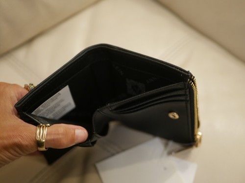 NEW WT WOMEN'S ANNE KLEIN SMALL BLACK BI FOLD WALLET BILLFOLD ZIP ID AKW1198 - Picture 10 of 12