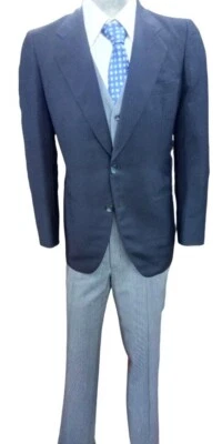 Kleid Komplett Herren 3 Stücke Vintage 70s Wolle Pfote Elefant Made IN Italy Neu - Bild 1 von 4