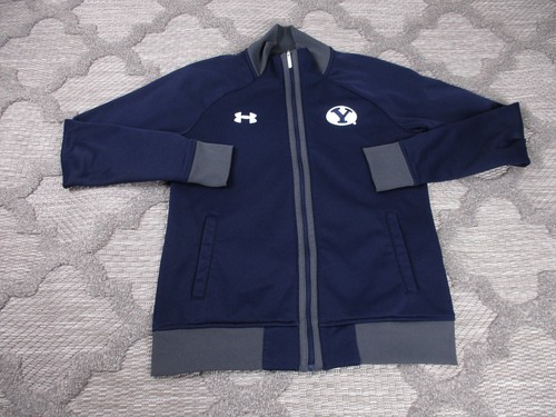 BYU Cougars Jacket Mens Medium Semi Fitted Full Zip Fleece Under Armour