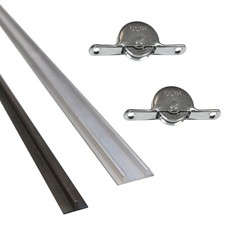 Schiebetürsystem Einfach Doppelschiene Bodenschiene Laufrolle Laufschiene