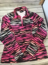 Fila Sport Women  s Medium 1/4 Zip Mock Neck Running Sweatshirt Colorful