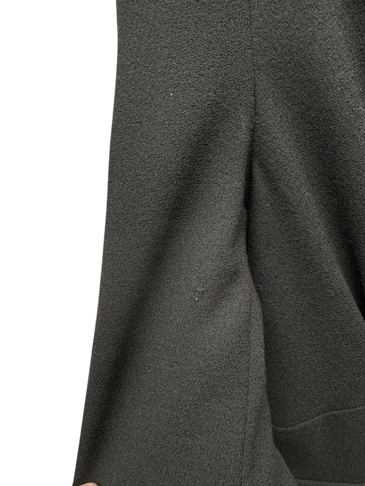 Abito Alexander McQueen 2013 nero lana duchessa peplo