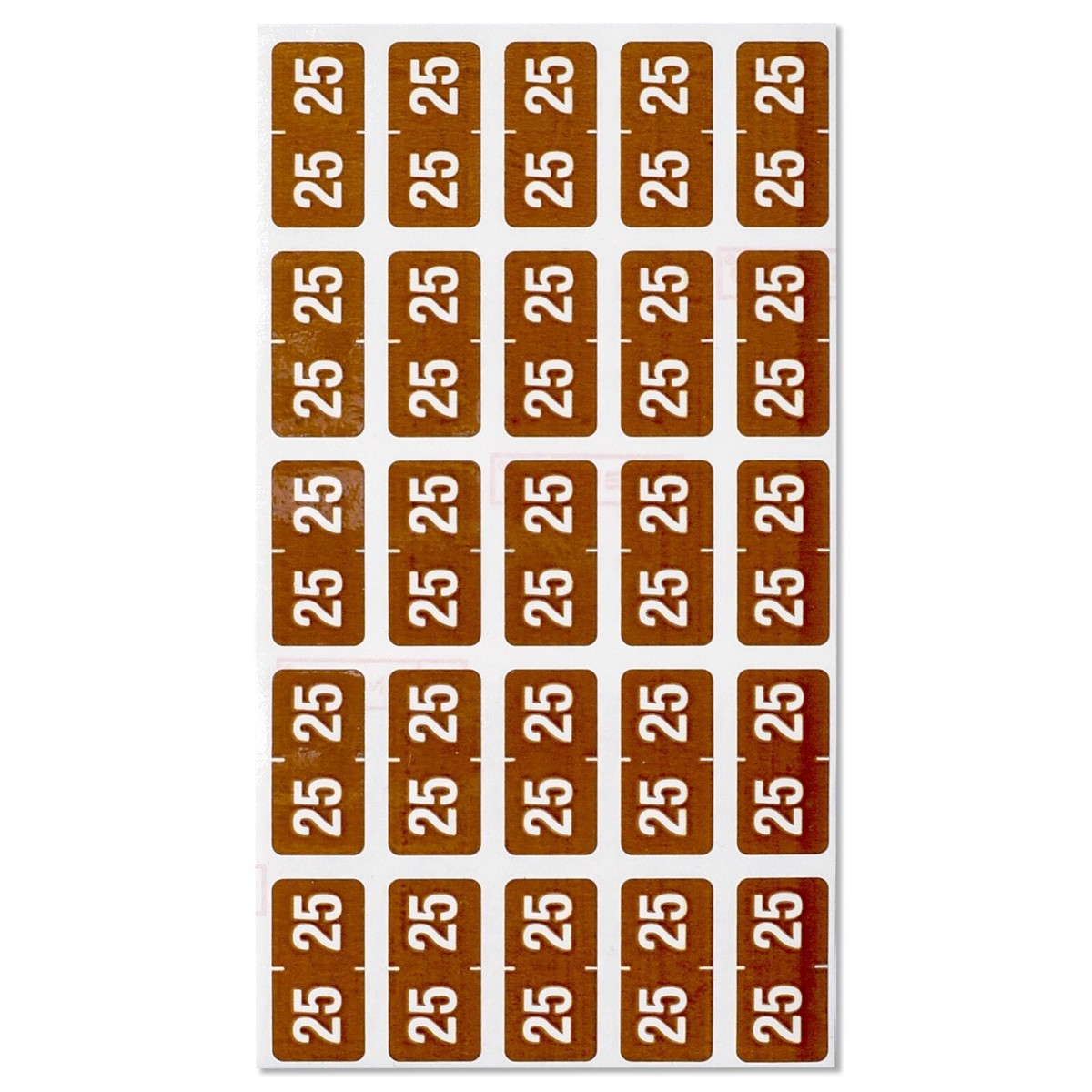 Smead 67925 Year 2025 ETS End Tab Folder Labels, Brown, 1/2 x 1