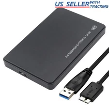 2.5" SATA USB 3.0 BLK Hard Drive Disk HDD SSD Enclosure External Laptop Case