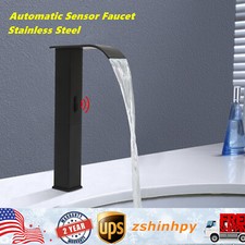 Modern Kitchen Automatic Sensor Faucet Black With Temperature-regulating Valve