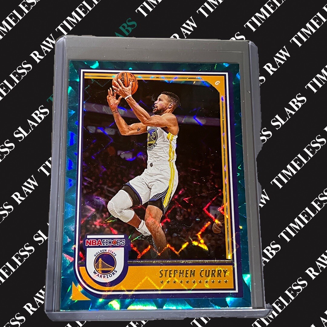 Stephen Curry Teal Explosion #223 - 2022-23 Panini Hoops Warriors