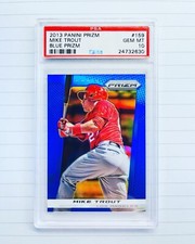 2013 Panini Prizm Blue Prizm Mike Trout PSA 10 Gem Mint SSP Exclusive Rare